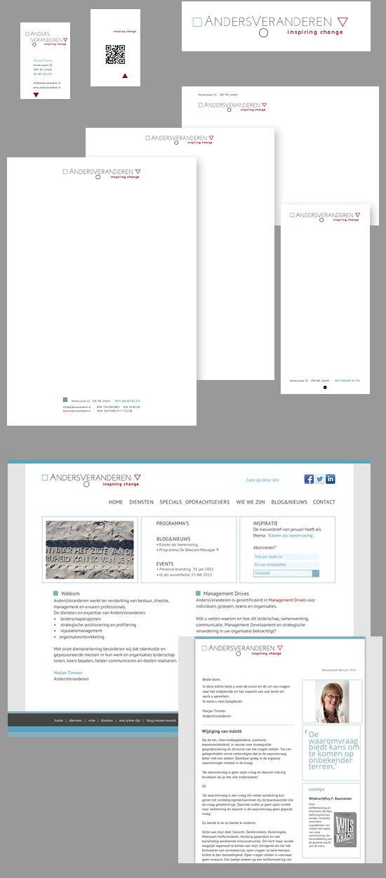 huisstijl, webdesign en nieuwsbrief