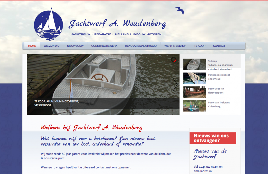 ontwerp website jachtwerf